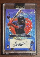 Luis Guanipa #d 1/2 Blue Shimmer Auto 2024 Wild Card 5 Card Draw Stacked Deck