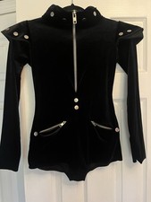 Art Stone Black Dance Costume Velour Large Child