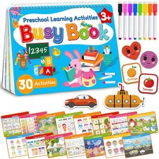 Walenced Busy Book for Toddlers - Preschool Learning 10.4" x 8", Blue
