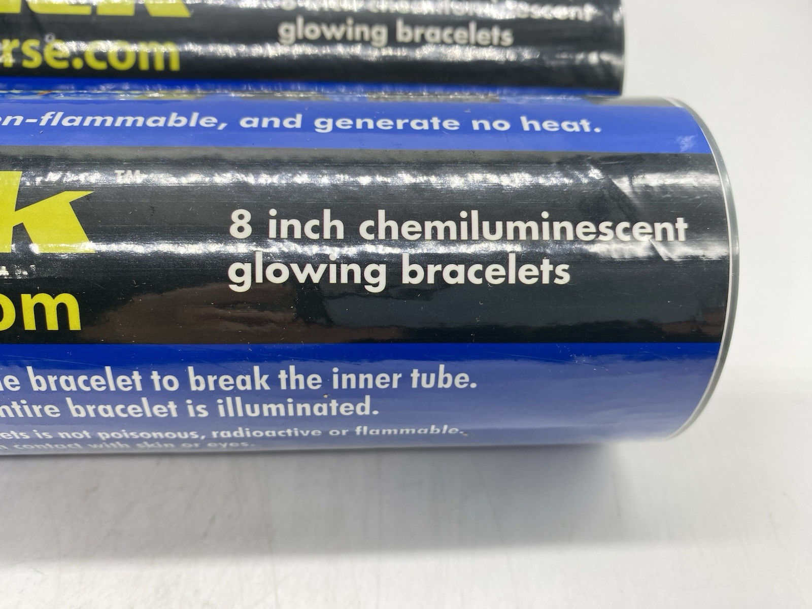 LumiStick 8 inch Premium Thick Party Light Glow Sticks 2pk. - 100 Count Each