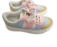 Nicole Miller Brita Patchwork Platform Sneakers Women  s Size 9 Multicolor Shoes