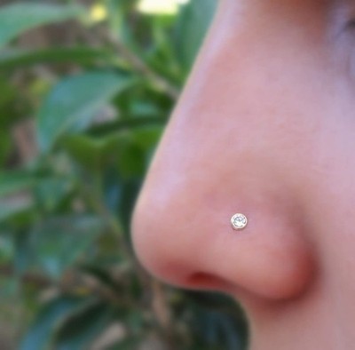 Aretes De La Nariz Diamantes De Imitación De Acero Inoxidable Anillos