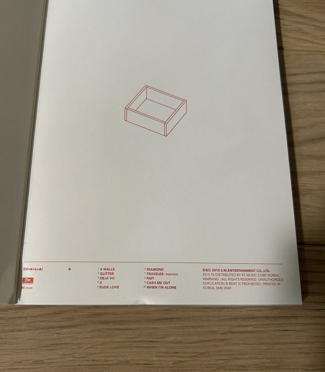 F(x) 4 Walls 4th Album Krystal Ver. + Krystal Photocard K-Pop Used