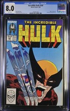 Incredible Hulk #340 CGC 8.0 Hulk vs Wolverin...