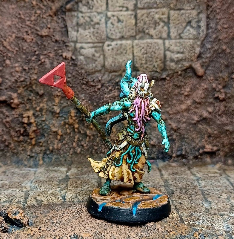 PAINTED Wrath of Kings Hadross Deep Caller Tentacled Wizard 28mm D&D Sorcerer