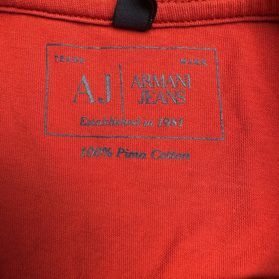Lot Of 2 Armani Jeans T Shirts Boys XL Black/red Short Sleeve Graphic Logo - Image 4 of 4
