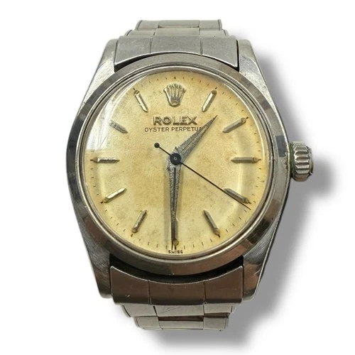 Vintage Rolex 6548 Oyster Perpetual Applied Dial Riveted Bracelet 31 MM