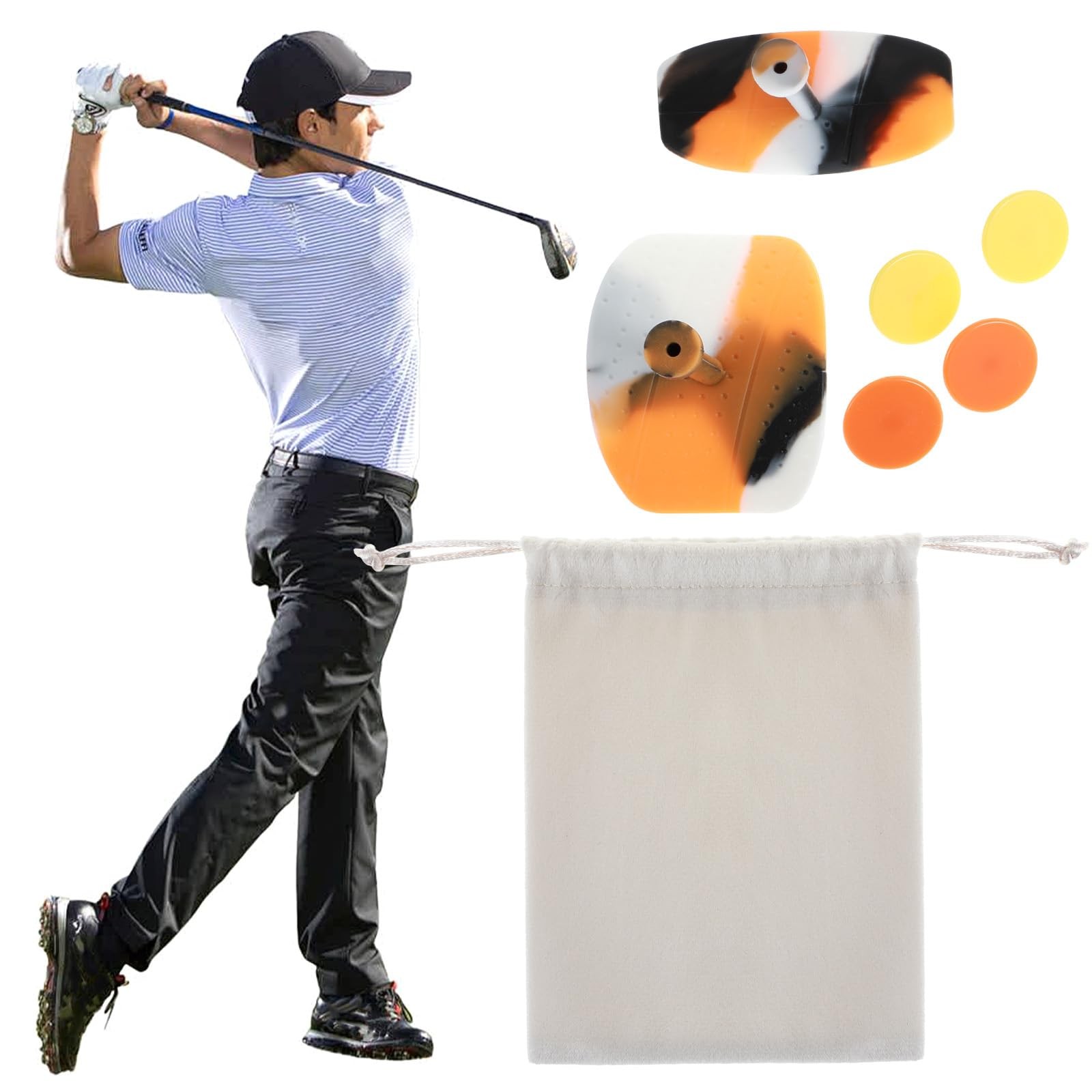 Grevosea T Grip Golf Aid Correct Posture Golf Swing Training Aid Anti-Slip Co...