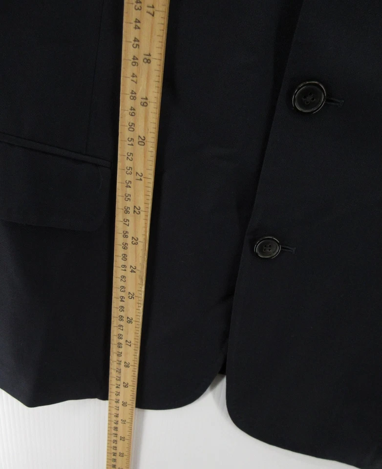 Abrigo deportivo Prada para hombre 42 azul Blazer chaqueta de lana Milano forrado de negocios Italia * Foto 4 de 4