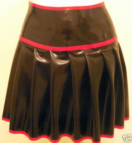 Spódnica lateksowa mini, gumowe składane mini spódnica - rozmiar:XS-XXL - Zdjęcie 1 z 3