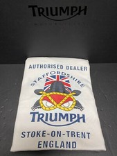 GENUINE STAFFORDSHIRE TRIUMPH WHITE DEALER  BIKER TSHIRT XL