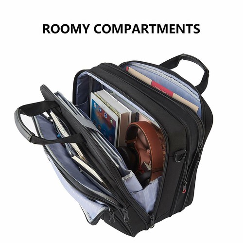18" Laptop Bag Expandable Briefcase Fits Up to 17.3 Inch Travel Business Water-R - Picture 10 of 12