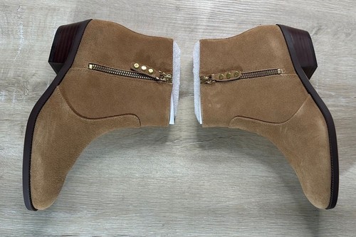 Nuevo con etiquetas Polo Ralph Lauren Botas para Mujer Beige 7.5B Prudence Tobillo Camello Gamuza Cuero - Imagen 5 de 9