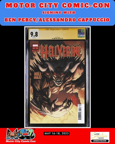 HELLVERINE #5 VARIANT MOTOR CITY SIGNED BEN PERCY/CAPPUCCIO CGC SS PRESALE