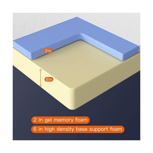 FDW 8 inch Twin Mattress Gel Memory Foam Mattress for Cool Sleep & Pressure R... - Bild 2 von 3