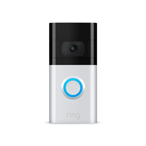 Ring Video Doorbell 3 Motion Security Camera Wireless Rechargeable Satin Nickel