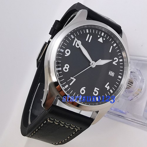 40mm stainless steel black luminous dial nh35 automatic mechanical men's watch