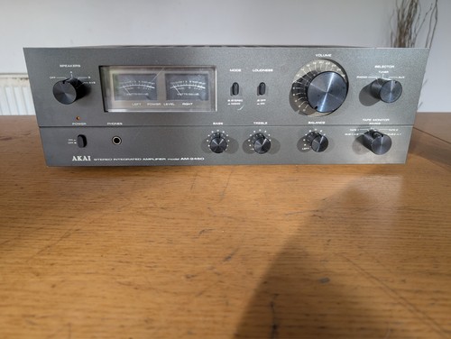 Akai AM-2450 Integrated Amplifier Tested Black - Needs A Bulb