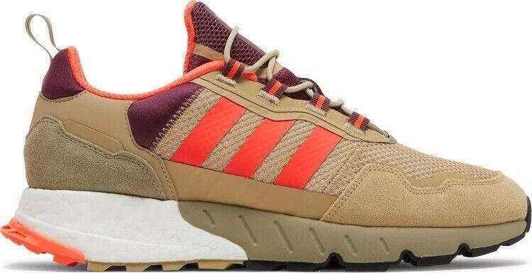 Buy Size 8.5 - Adidas ZX 1K Boost Beige Tone Victory Crimson