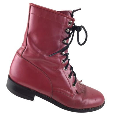 justin lace up boots for women