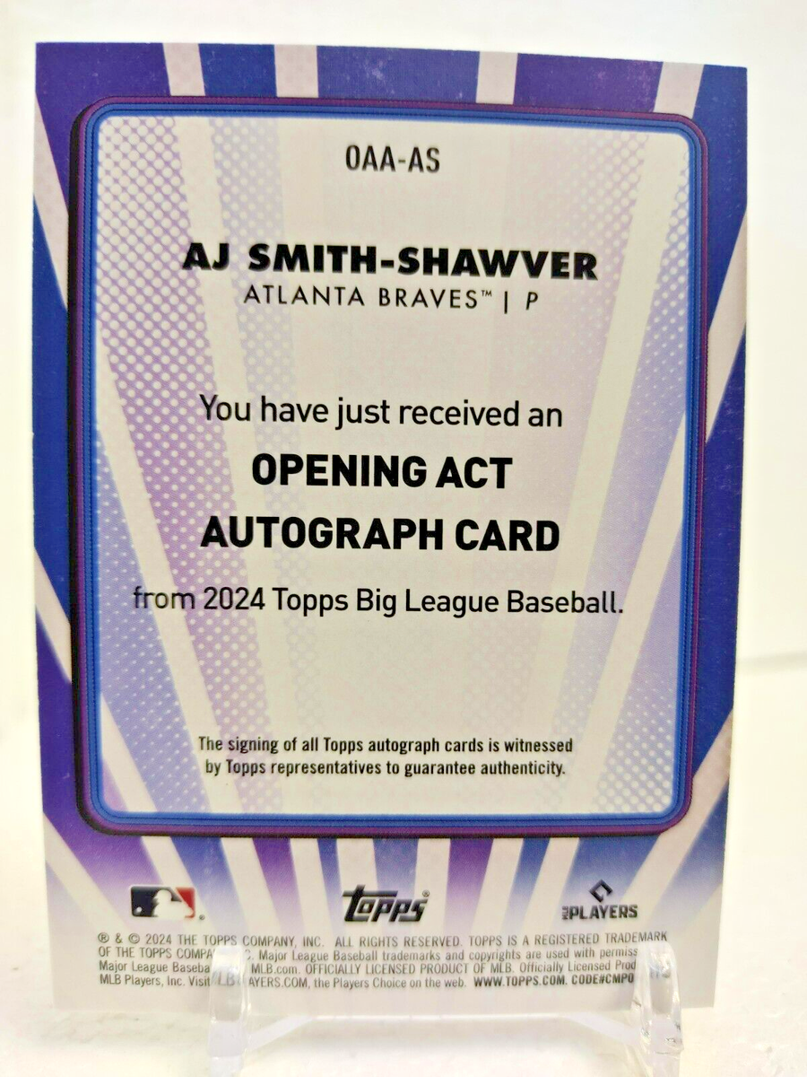 AJ SMITH-SHAWVER AUTO Rookie 2024 Topps Big League Opening Act