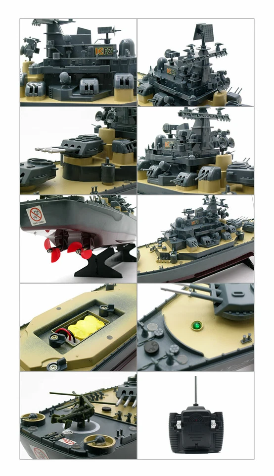 VENDER COMO ESTÁ Acorazado Marina RC Barco Militar 23" Destructor Crucero Buque de Guerra Usado Foto 4 de 4