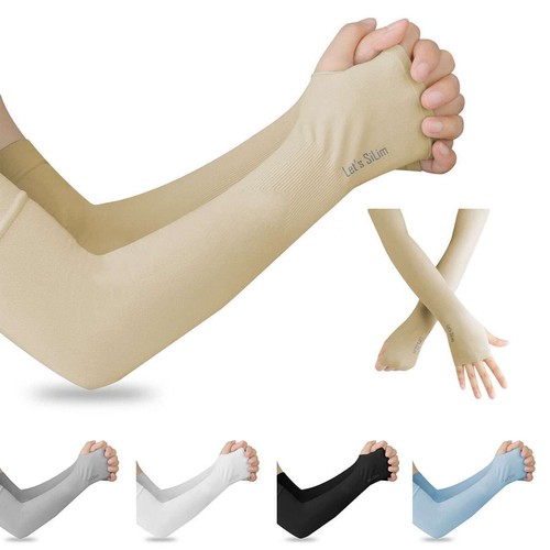 1/2/5Pairs Men Women Cooling Arm Sleeves Cover UV Sun Protection Sports Outdoor - 第 4/18 張圖片