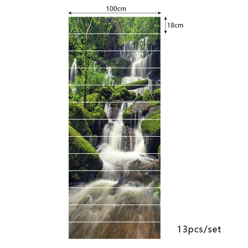 13PCS 3D Cascata Roccia Pietra Autoadesiva Adesivi Scale Rialzo Decalcomania - Foto 37 di 66