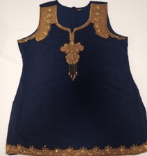 Túnica sin mangas Esika adornada dorada talla 5X
