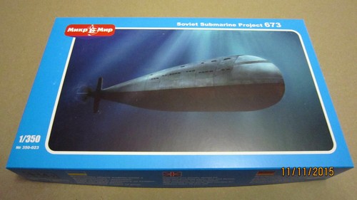 Mikro Mir 350-023 - 1/350 Project 673 Soviet submarine, scale plastic model kit - Picture 10 of 12