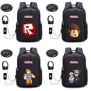 Game Roblox Backpack Usb Charging Headphone Jack Student - 