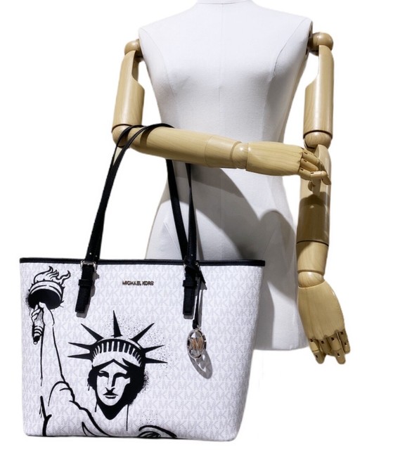 michael kors white leather purse