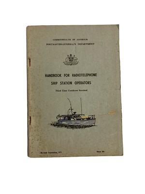 Handbook For Radiotelephone Ship Station Operators (Paperback, 1971)