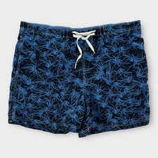 Vintage Tommy Hilfiger Swim Trunks Mens XL Mesh Lined Beach Ocean Blue Floral