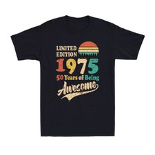 Made In 1975 50 Years Of Being Awesome Vintage 50th Birthday T-Shirt