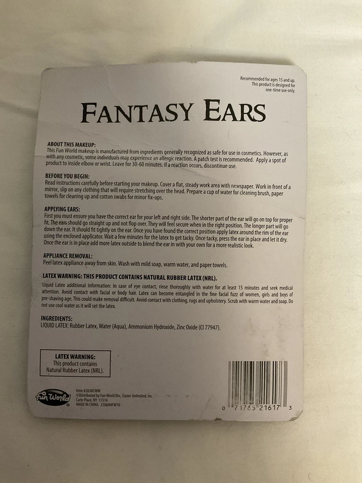 Disfraz de disfraces de Halloween con orejas de fantasía de látex hadas troll Foto 3 de 4