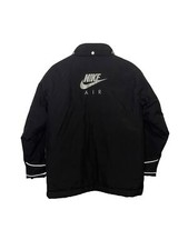 NIKE AIR Jacket Boys Puffer Black Grey Youth Hooded Padded Coat Large 152-158cm