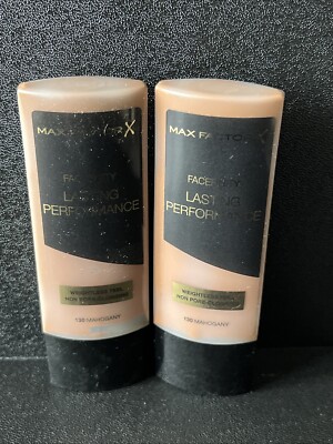 2er-Pack Max Factor Facefinity dauerhafte Performance Foundation 130 Mahagoni R50
