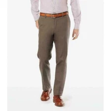 NEW MENS DOCKERS SIGNATURE STRAIGHT PANTS FLAT 476990016 GRAY STRIPE 38 34