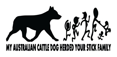 Stumpy Decal Australian Cattle Dog Herded Stick Family Stumpy Decal #3 5