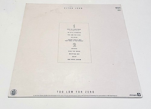 Elton John – Too Low For Zero - 12" Vinyl Album - 1983 - Picture 2 of 5