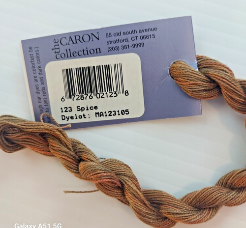 Caron Wildflowers Hand Dyed Cotton Thread Lot of 3 - Cedar, Black Forest, Spice - Picture 4 of 4