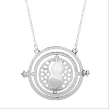 Collar Turner Tiempo Plata - Hermione Giratorio Time Turner Collar Reloj de Arena