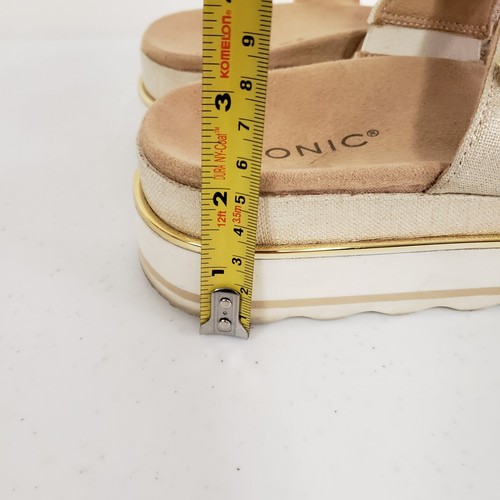 Vionic Womens Brandie Double Strap Platform Sandal Size 9 Neutral Vacation Beach - Picture 10 of 13