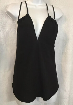 Iro Top Black Halter V-Neck Sleeveless  Austin Size 34