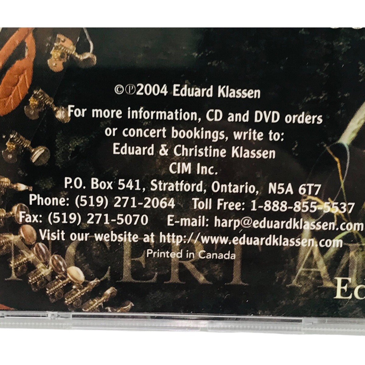 Country & Blue Grass Gospel Classics Audio CD By Eduard Klassen
