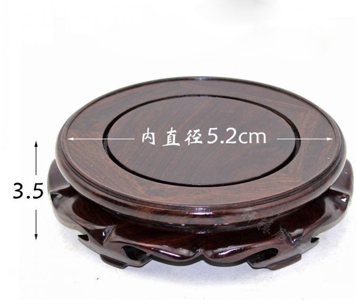 Chinese Wood Display Stand Pedestal Carving Round Base Pot Statue Incense Burner