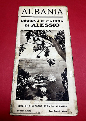 OLD ALBANIA BROCHURE LEAFLET-ALBANIA RISERVA DI CACCIA DI ALESSIO-RARE
