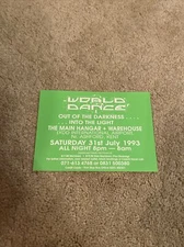 World Dance Lydd Airport Kent International Pre Rave Flyer A6