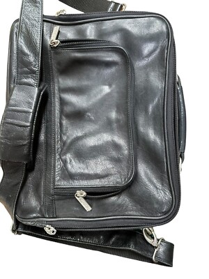 CODI Executive Laptop Bag Black Leather with Adjustable Strap Great Condition 